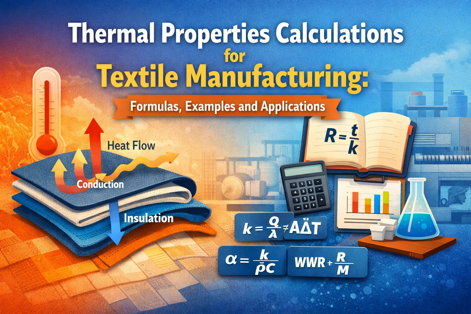 Thermal Properties Calculations for Textile Manufacturing: Formulas, Examples and Applications
