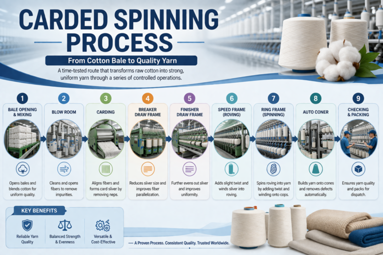 Spun Spinning: Process Sequence and Material Flow